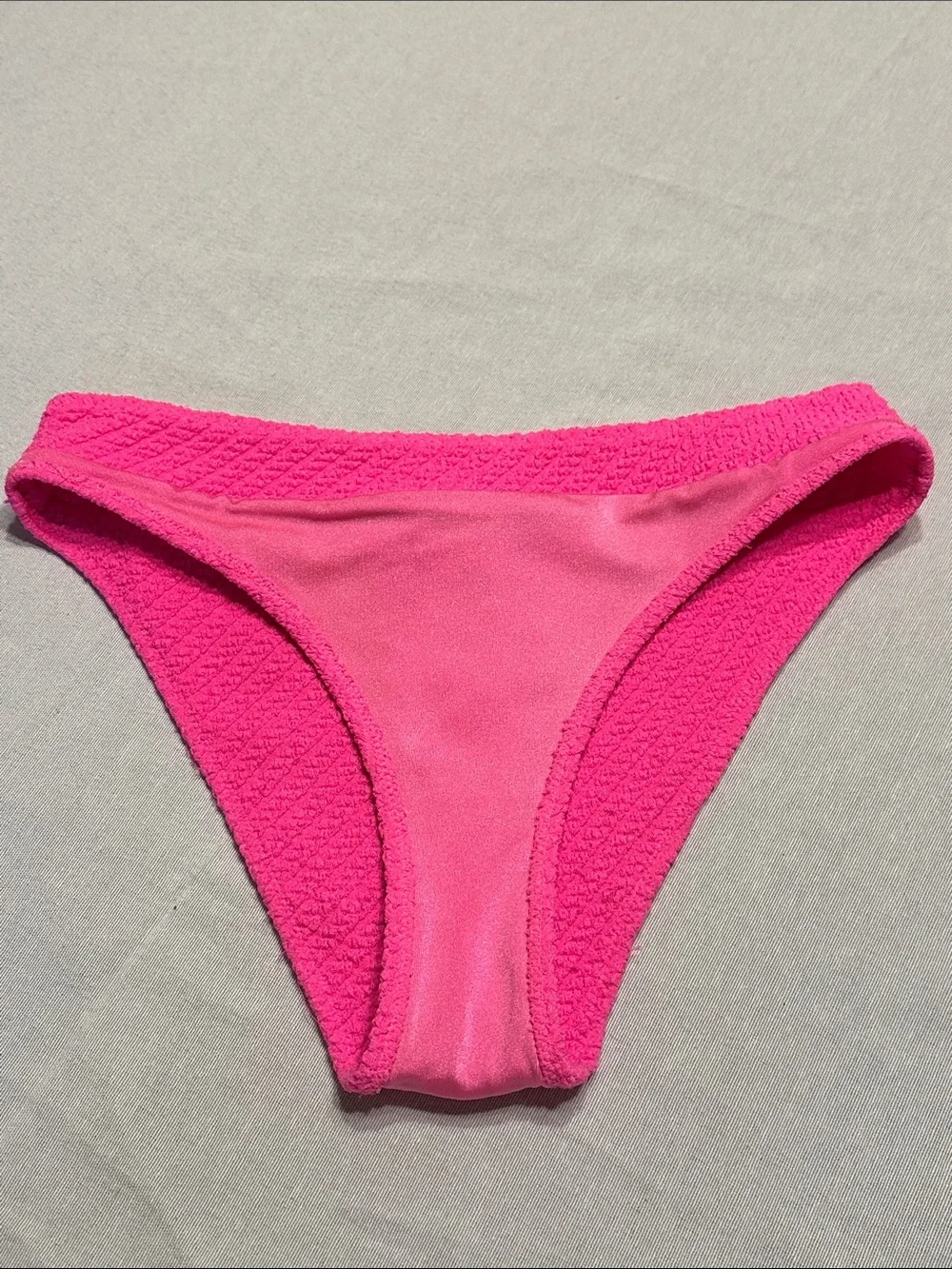 triangl swimwear Vibrant Hot Pink Textured Bikini Bottom Piece